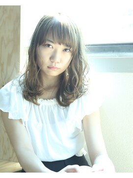 ヘア アンドメイク キヨシ(Hair and Make kiyoshi) kiyoshi/フェミニン　＊透明感オリーブカラー＊