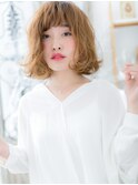 *mod's上尾*Aライン♪外国人風前下がりふわミディa