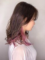 オースト ヘアー ステラ 新宿店(Aust hair Stella)&nbsp;ラベンダーグレージュ×イヤーリングカラー　ベビーピンク 新宿