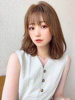 アフロート ディル(AFLOAT D'L)&nbsp;アフロートeri　明るめベージュカラー髪質改善鎖骨ボブ