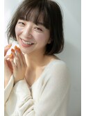小顔大人ボブ　エアリーセット　フェミニンスタイル