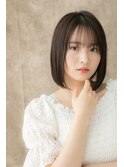 黒髪ダークアッシュ小顔前下がりぷつっとボブZ浦和20代30代40代