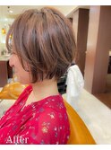 後頭部もふんわりショート