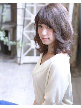 ラファンジュ ヘアー(Rohange hair) 【Rohange】ニュアンシーミディ#フォギーベージュ#毛先パーマ