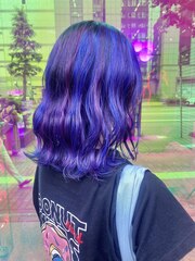 青と紫のMIXカラー