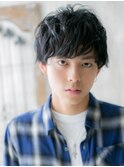 セミウエットくせ毛風な束感こなれマッシュパーマT草加