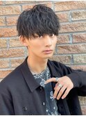 マッシュウルフソフトツイストパーマ成人式無造作束感ショート