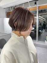 ジエクト アイロ(The Ect ilo)&nbsp;白髪ぼかしハイライト ショートボブ ボブ ベージュ イルミナ