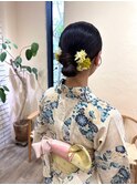 大人可愛い浴衣シニヨンヘアアレンジ20代30代40代50代