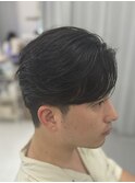 ニュアンスパーマセンターパートフェザーパーマ韓国メンズパーマ
