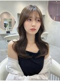 □ 韓国大宮顔周りレイヤーカットハッシュカット暗めカラー