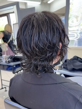 ヴェイン 渋谷(vain) ウルフレイヤーロングウルフマッシュプードルレイヤーパーマ