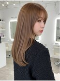 美髪/ワイドバング/レイヤーカット/くすみベージュ/新小岩駅