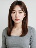 20代/モテ髪/小顔カット/薄めバング/イメチェン/大人可愛い/上田