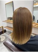 くびレイヤーグレーベージュニュアンスカラー白髪染め白髪ぼかし
