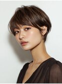 40代丸みショート×美肌カラーで透明感＆若見え[西宮北口]