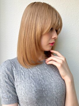 カバーヘアアンドスパ ブリス 浦和(COVER HAIR&SPA bliss) 20代30代◎透明感ハイトーンベージュレイヤー愛されボブp浦和