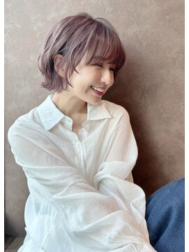 カプロハナレ(Capullo.Hanare) 【透明感カラー】柔らか質感の大人ショートボブ