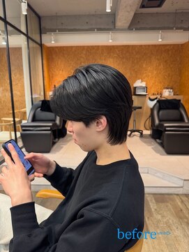 ループウエスト(LOOP WEST) 曲がる縮毛矯正×ソフトウルフセンターパート