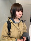 ボブ/大人ガーリー/ダークアッシュ/似合わせカット/矢場町