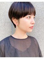 パザパ 寒河江店(pa.za.pa.)&nbsp;韓国風暗髪マッシュショート/パープルブラウン/20代30代40代