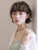 キース ヘアアンドメイク 恵比寿(kith. hair&make)&nbsp;透明感ブラウン/ショート/レイヤーカット/バングカール