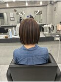 小顔ひし形 レイヤーカット 透明感カラー
