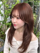 アース いわき店(HAIR&MAKE EARTH)&nbsp;オレンジブラウン×ロングレイヤー