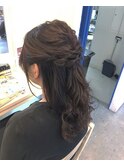ハーフアップ