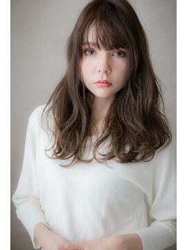モッズヘア 越谷(mod's hair) オリーブアッシュxフリンジウェーブ小顔ロングY越谷20代30代40代