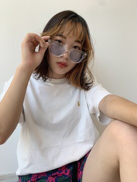 オアシス(oasis) 【oasisマミ】フェイスフレーミングカラー インナーオレンジ BOB