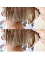 ヘアアトリエコモノ(hair l'atelier KoMoNo) #ミニボブ × チャイミルクティー