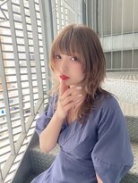 リアイス(Re:ICE) ミニウルフ/くすみブルー/流れるレイヤー/インナーハイライト