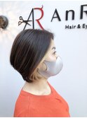 【アンレッグ】前下がりボブ×イヤリングカラー