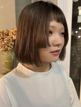 アトリエ エス atelier es HAIRDESIGN IBUKIの「姫ボブ」/姫カット/顔周りレイヤー/韓国ヘア/韓国風