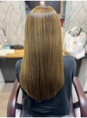 髪質改善縮毛矯正アッシュベージュストレート美髪