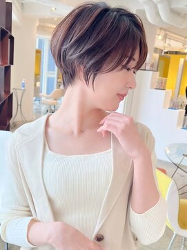 ロンドエニカ 大宮(Lond enika) 切りっぱなしボブエアリーロング美髪ピンクブラウン[大宮]