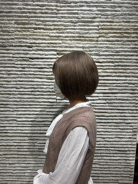 ビス ヘア アンド ビューティー 西新井店(Vis Hair&Beauty) 20代30代ミニボブココアブラウン小顔美肌ストレート丸み