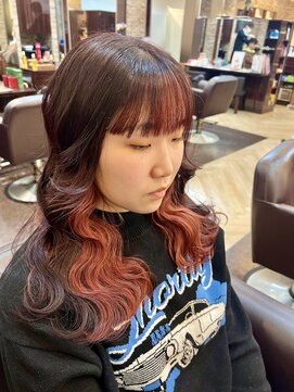 キャラ 池袋本店(CHARA) 韓国風インナーカラー【チェリーピンク】