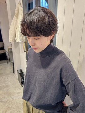 レトン 銀座(leton) ショートパーマ/マッシュウルフ/黒髪ショート/似合わせカット