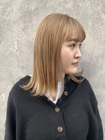 ネイロ 錦糸町(NeiRo)&nbsp;ミルクティーベージュカラーハイトーン外ハネミディアム