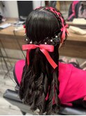 *.レースハーフアップ.*