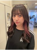 チェリーピンク　インナーカラー