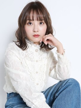 インデックスヘアーユー 錦糸町店(in'dex hair - U) ★美髪イヤリングカラーミニウルフ外ハネボブチェリーブラウン