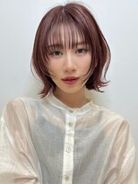 トルネード(TORNADO)&nbsp;ピンクアッシュフェイスレイヤーボブ似合わせ小顔t74