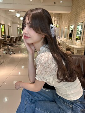 フォルテ 表参道店(FORTE) くびれヘア/アプリコットオレンジ/ハイライトカラー