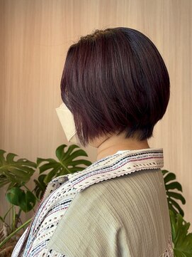 オン キャナルシティ博多前店(on) 【中里恵梨】レッドブラウン×艶ボブ/髪質改善ケア/20代/博多