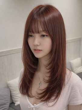 ケア 神戸(CARE) ブリーチなしダブルカラー レッドブラウン