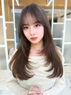 アフロートリノ(AFLOAT Leino) ワンカールでまとまる上品な大人レイヤー　薄め前髪