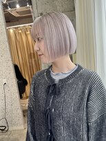ラニヘアサロン(lani hair salon)&nbsp;ホワイトカラー/ブリーチ/ダブルカラー/ホワイトグレージュ/ボブ